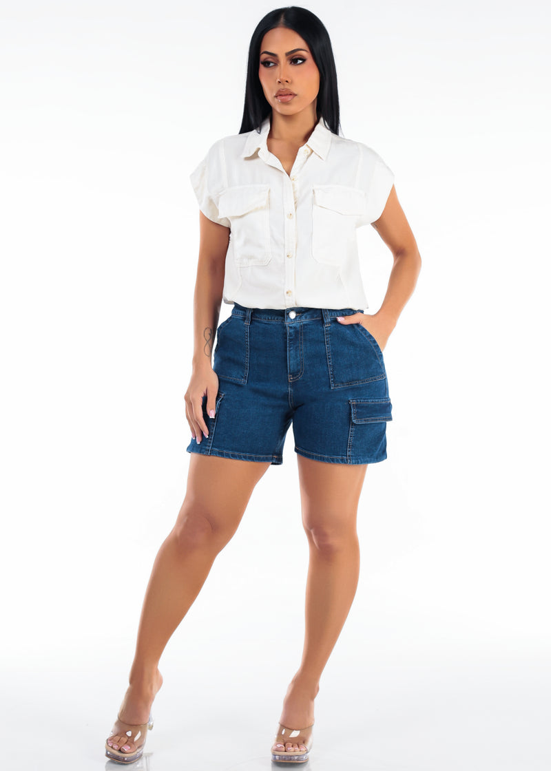 Ivory Levantacola Cargo Shorts Set