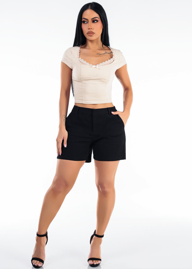 Beige Levantacola Shorts Set
