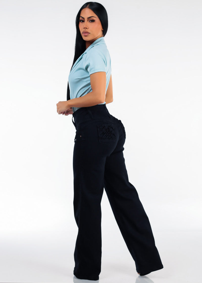 Sage Levantacola Wide Denim Look