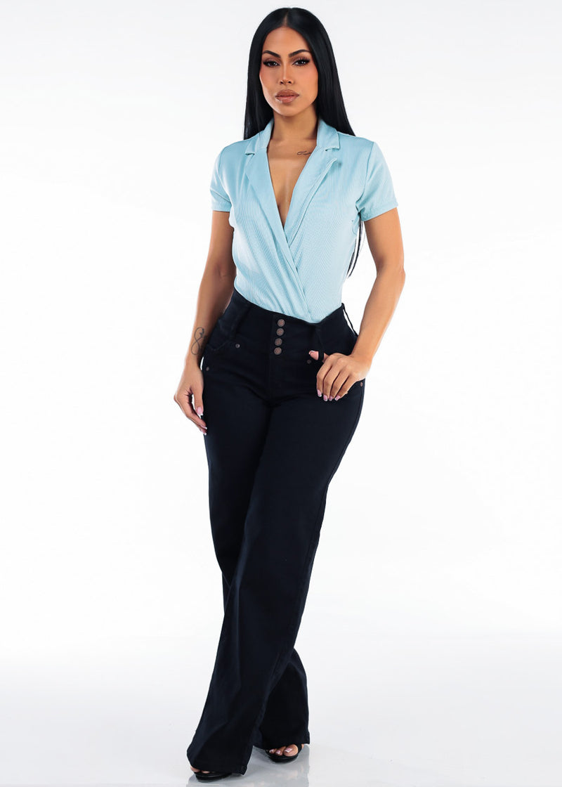 Sage Levantacola Wide Denim Look