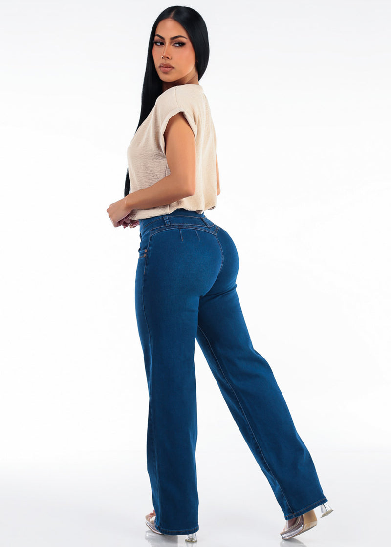 Taupe Levantacola Wide Denim Outfit