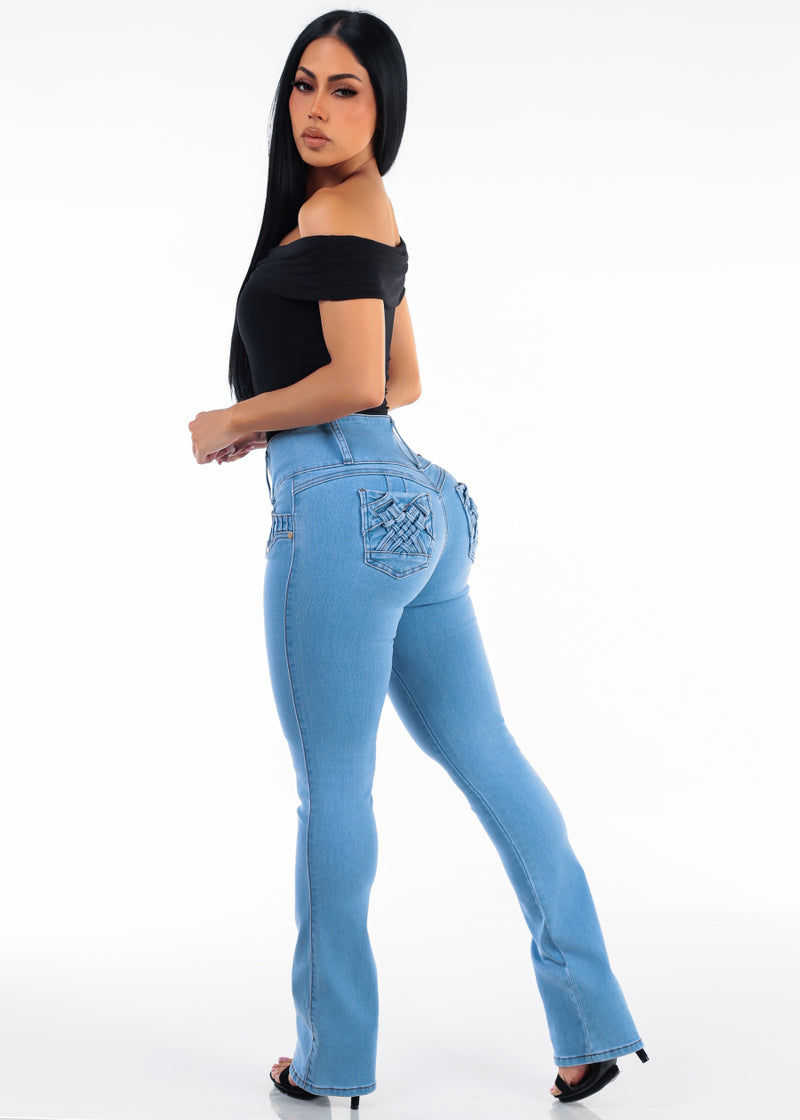 Black Levantacola Bootcut Denim Combo
