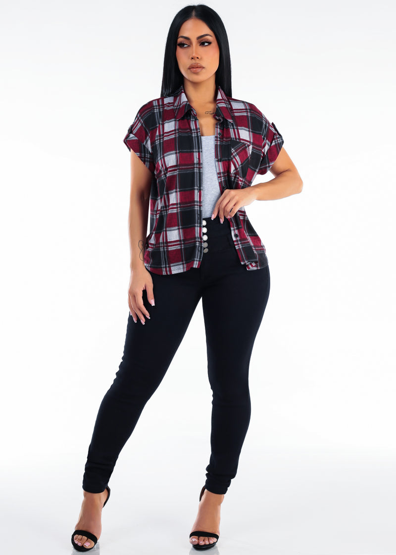 Plaid Grey Levantacola Denim Trio