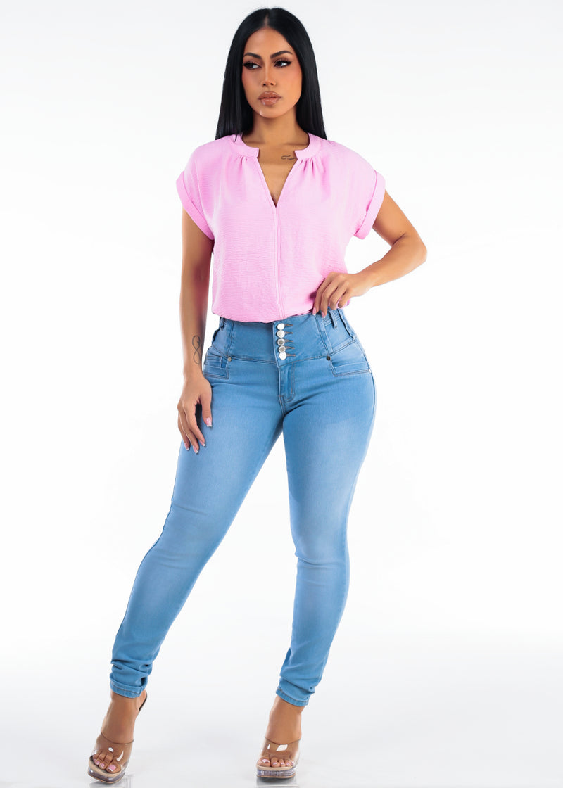 Pink Levantacola Denim Combo