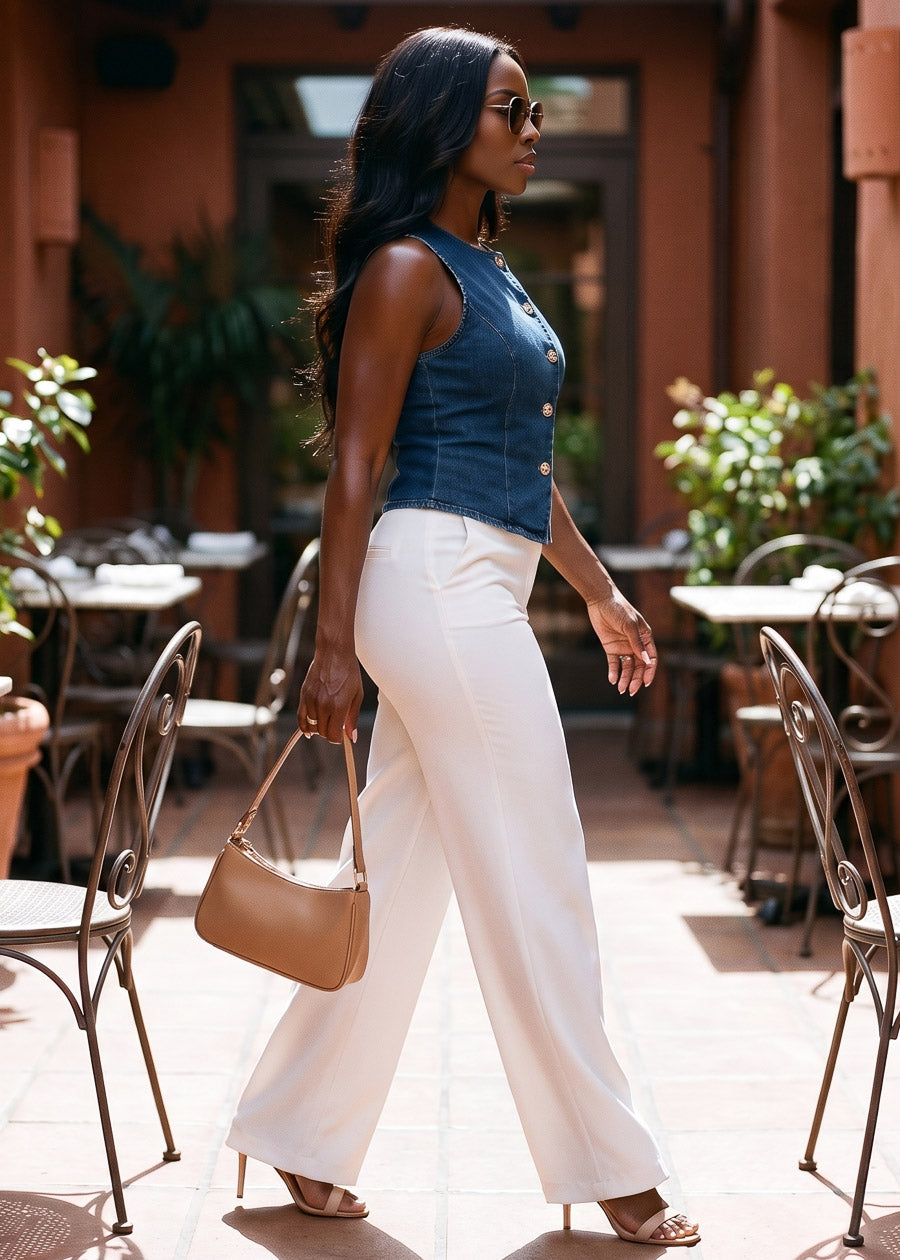 Denim Vest & Pants Combo