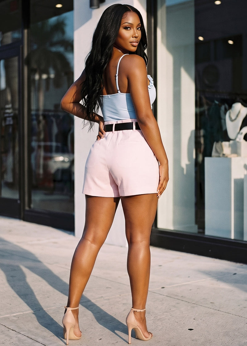 Sleeveless Dressy Shorts Set