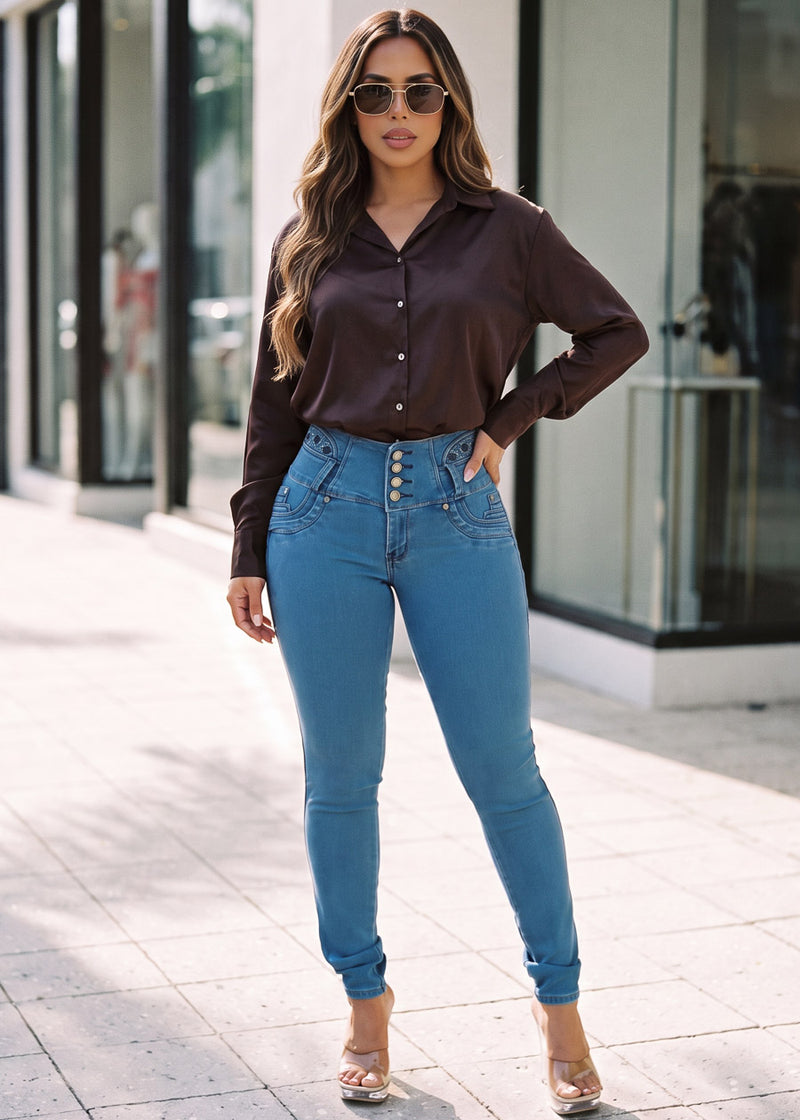 Brown Levantacola Skinnies Outfit