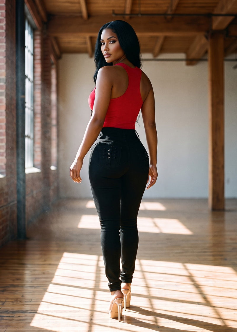 Red Butt Lift Skinnies Combo