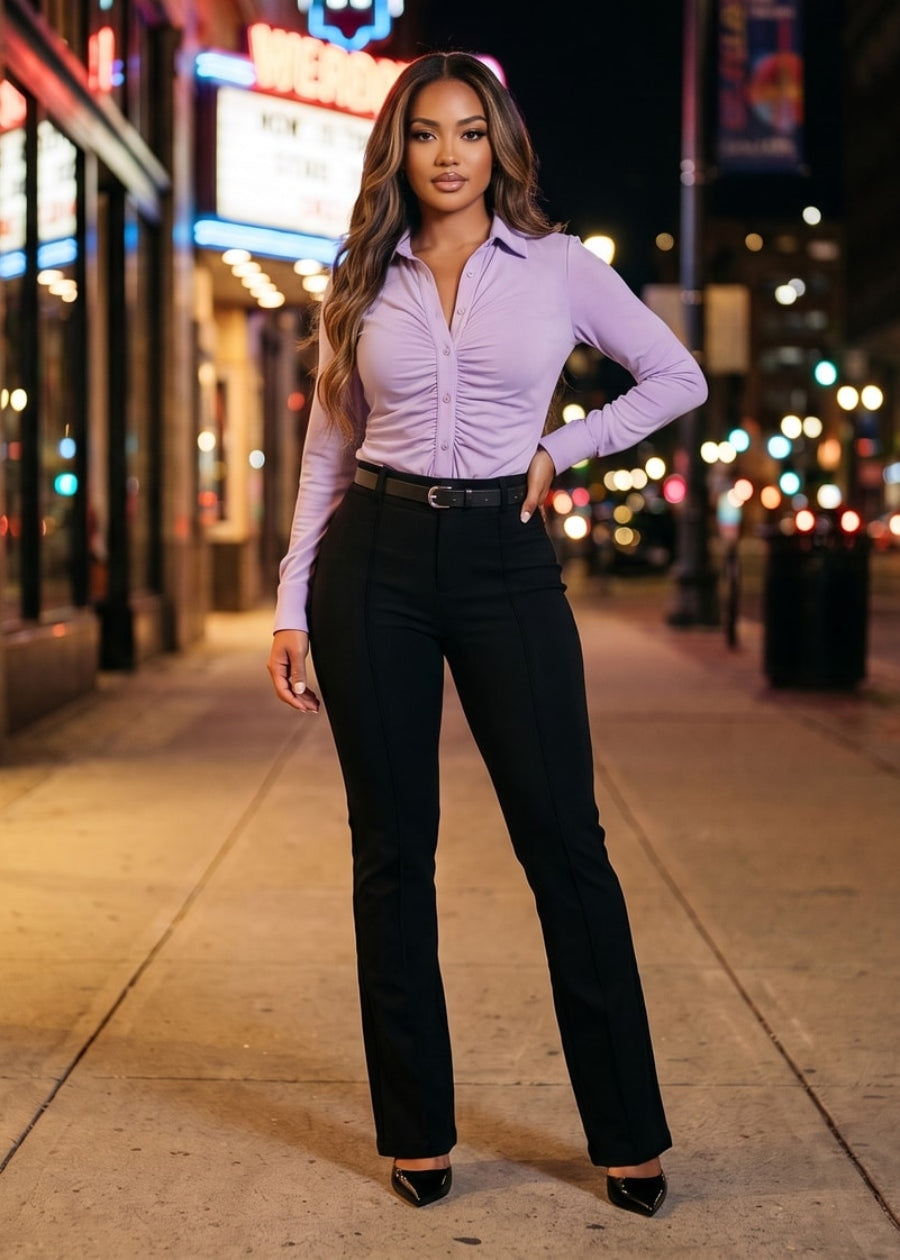 Lilac Black Dress Pants Combo, view 1 of 3