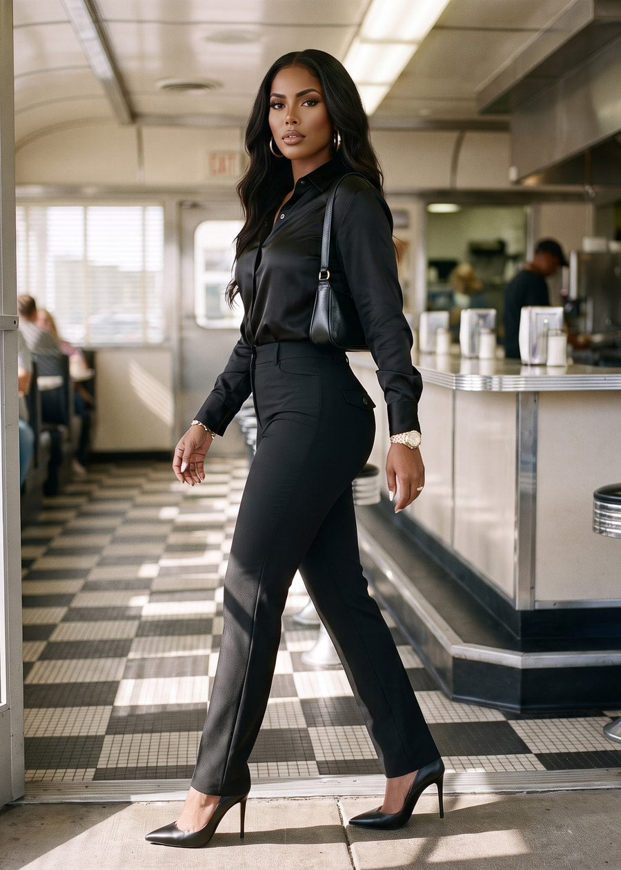 Satin Levantacola Dressy Pants Look, view 3 of 3