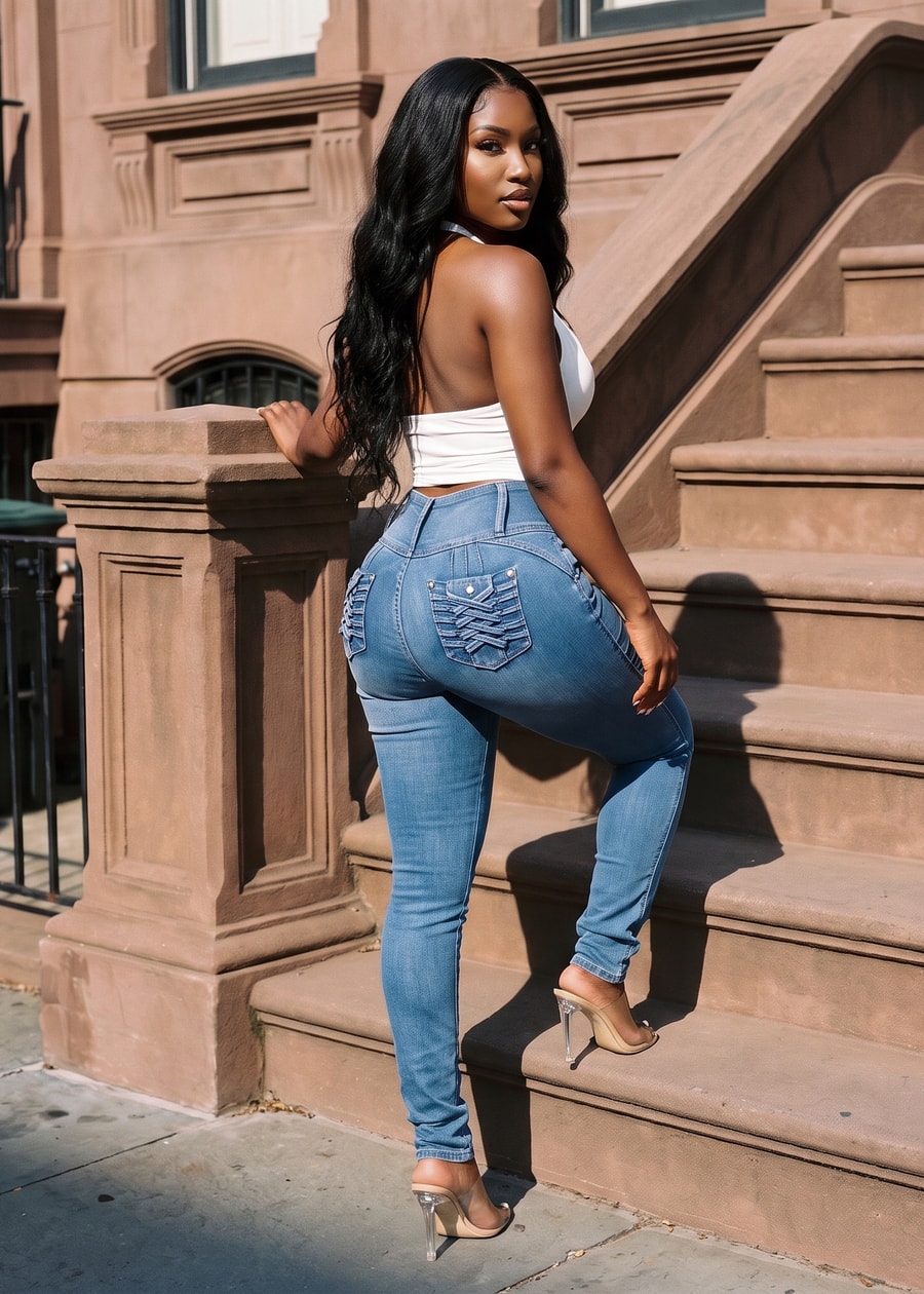 White Levantacola Skinnies Look, view 2 of 3