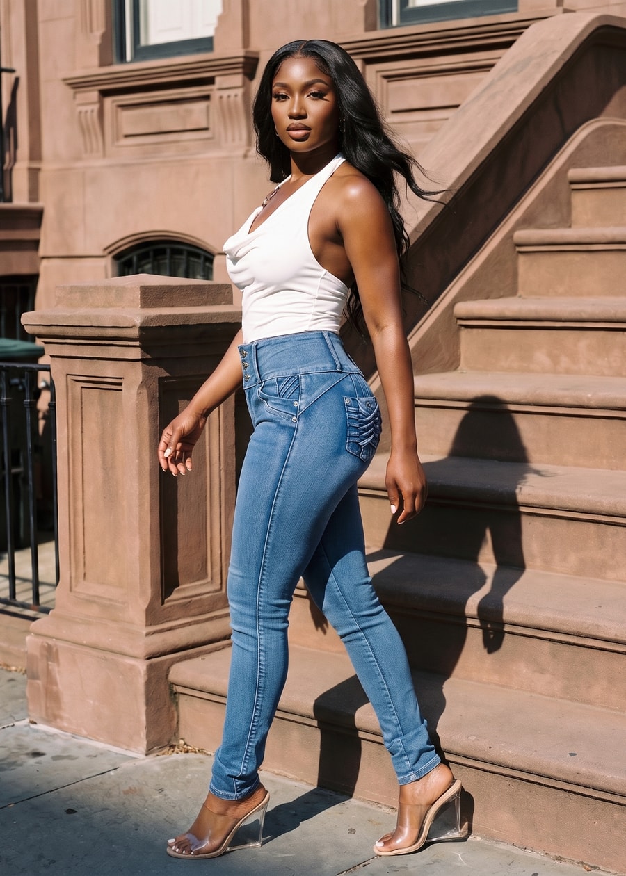 White Levantacola Skinnies Look, view 3 of 3