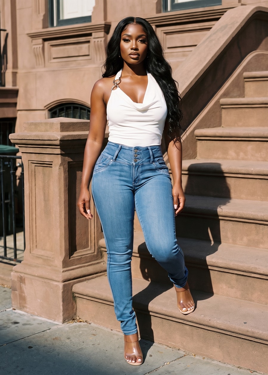 White Levantacola Skinnies Look, view 1 of 3