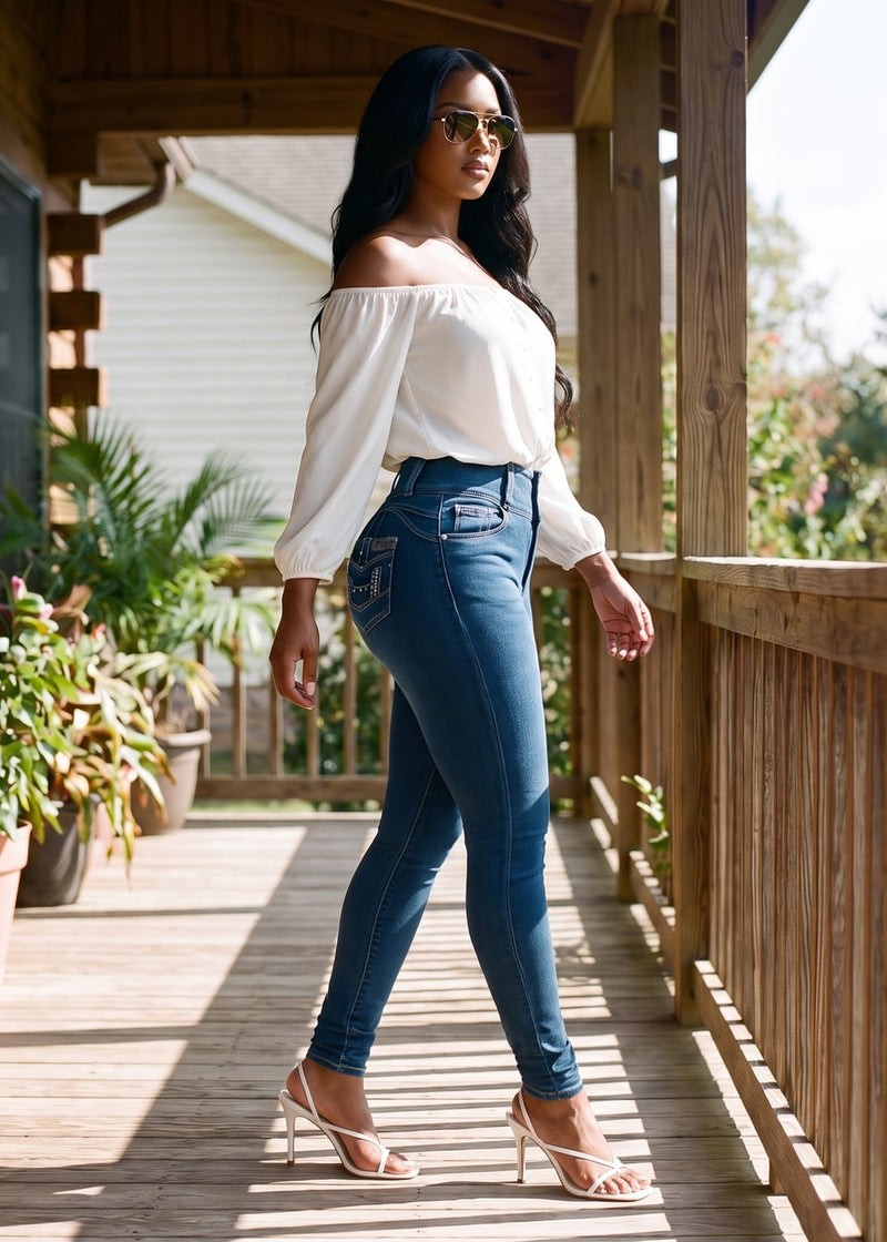 Off Shoulder Levantacola Skinnies Set