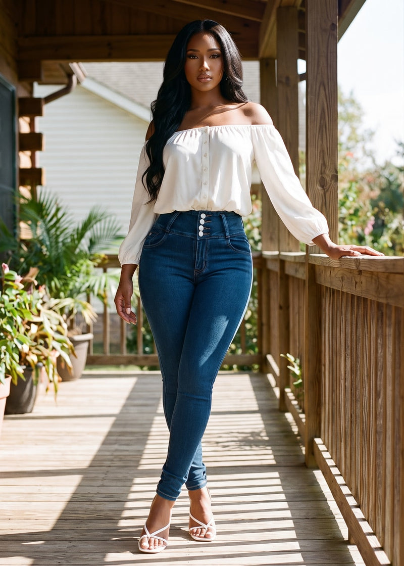 Off Shoulder Levantacola Skinnies Set