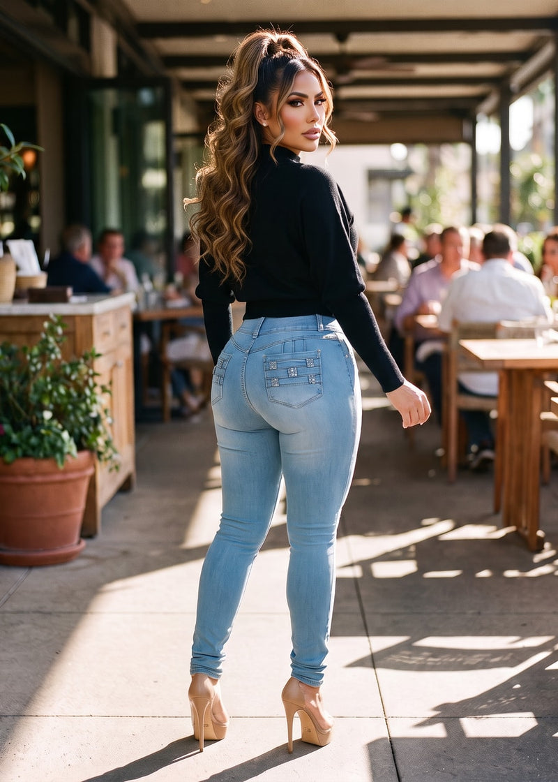 Black Butt Lift Skinnies Outfit