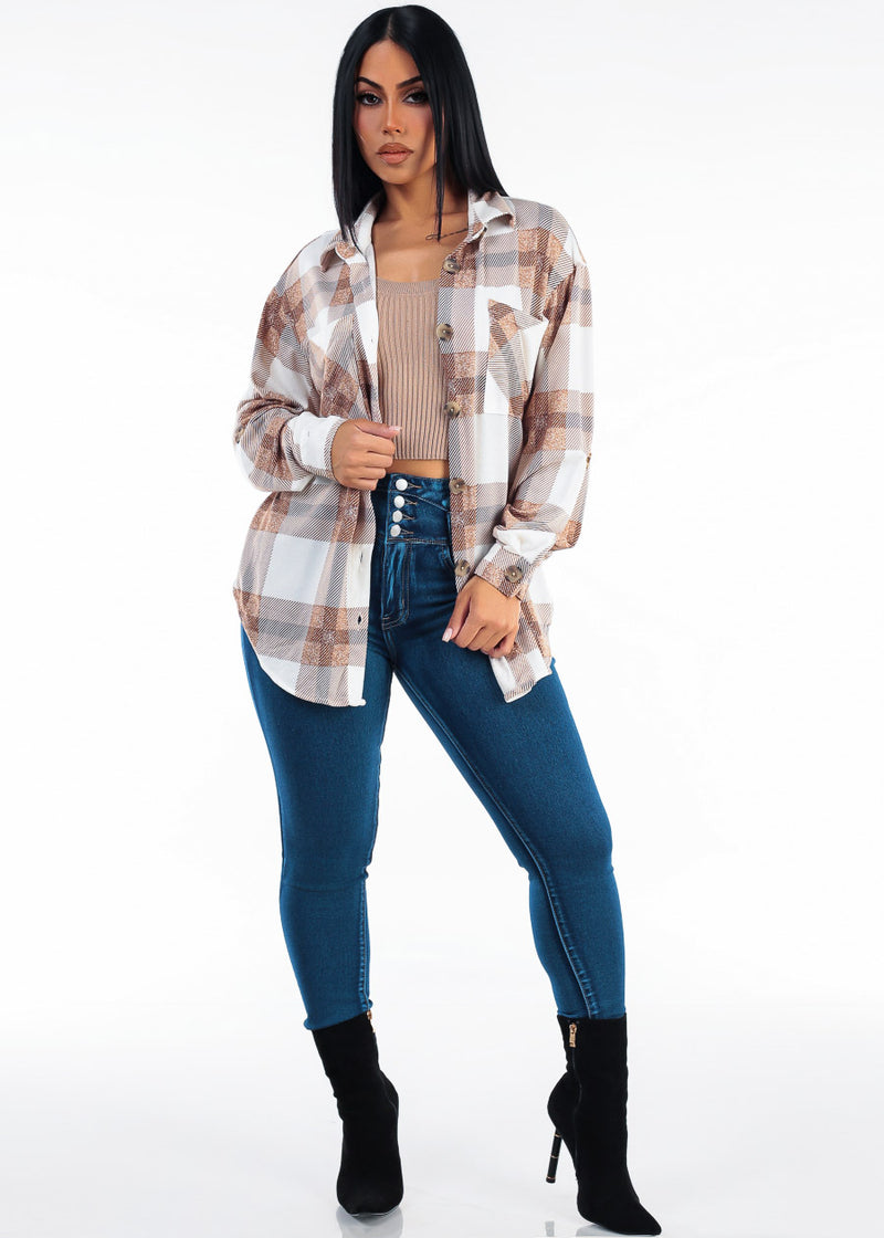 Plaid Khaki Levantacola Skinnies Trio