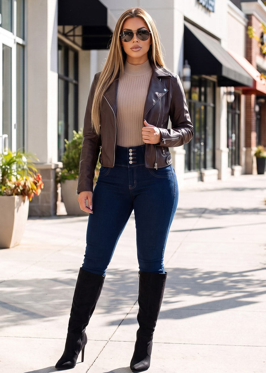 Pleather Khaki Levantacola Skinnies Trio, view 1 of 3