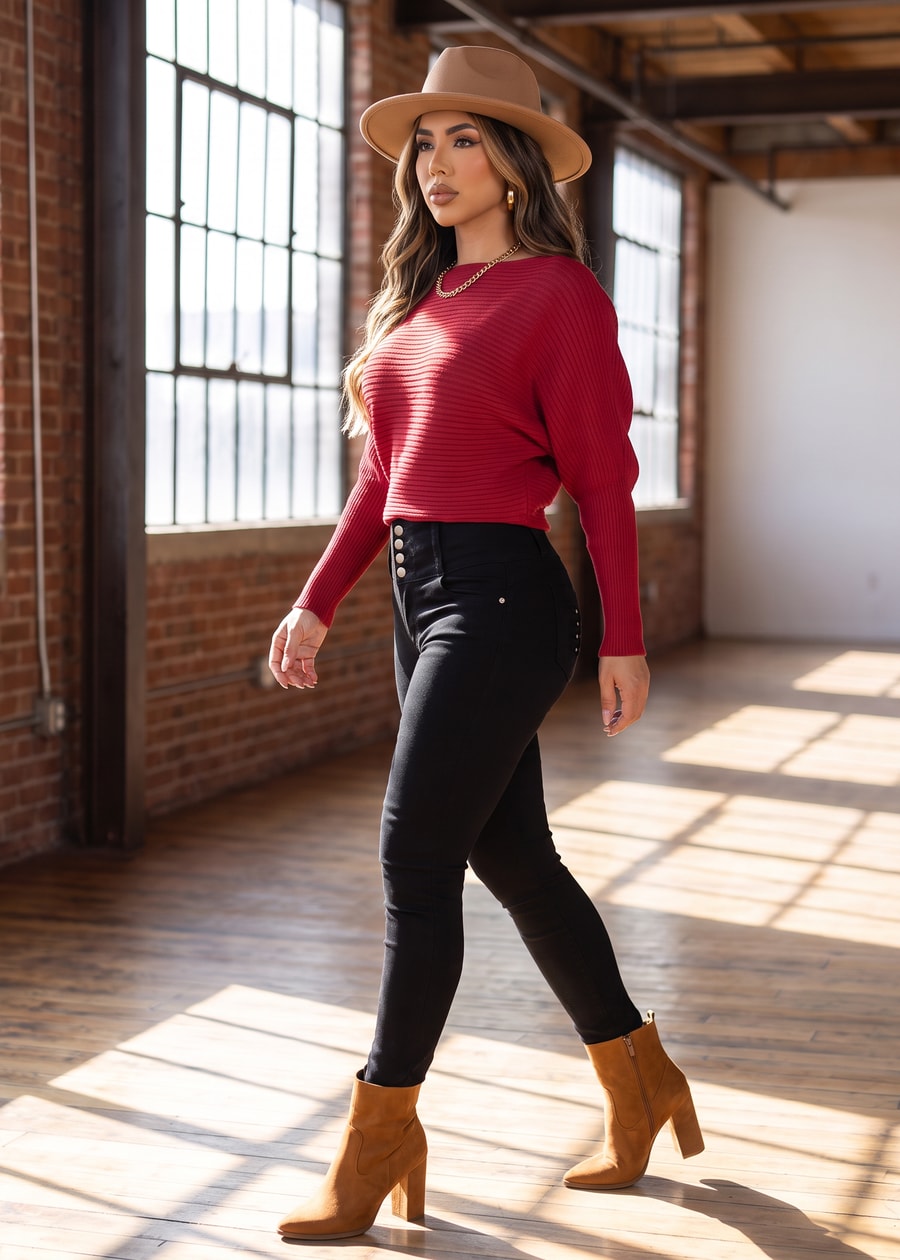 Red Levantacola Skinnies Outfit, view 3 of 3