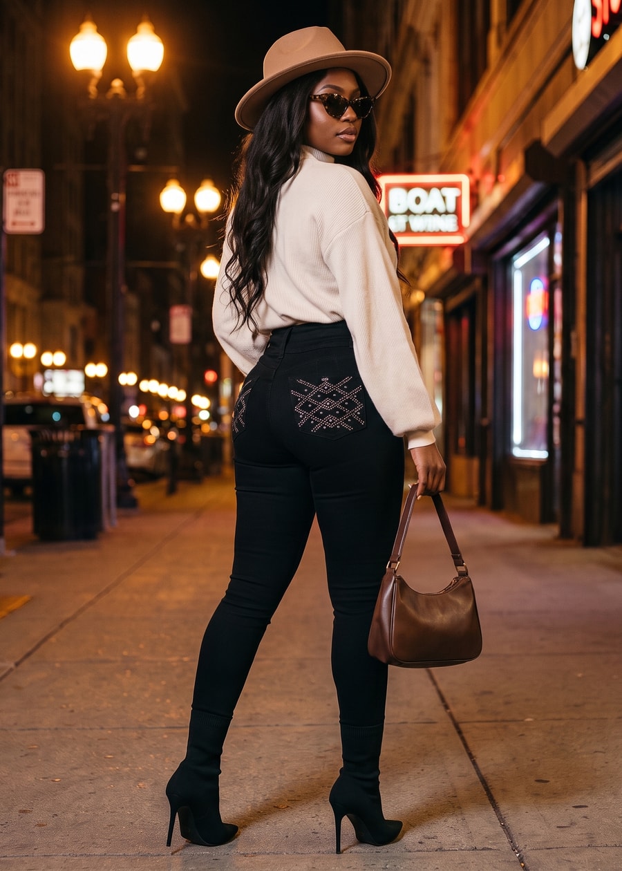 Oatmeal Levantacola Skinnies Look, view 2 of 3