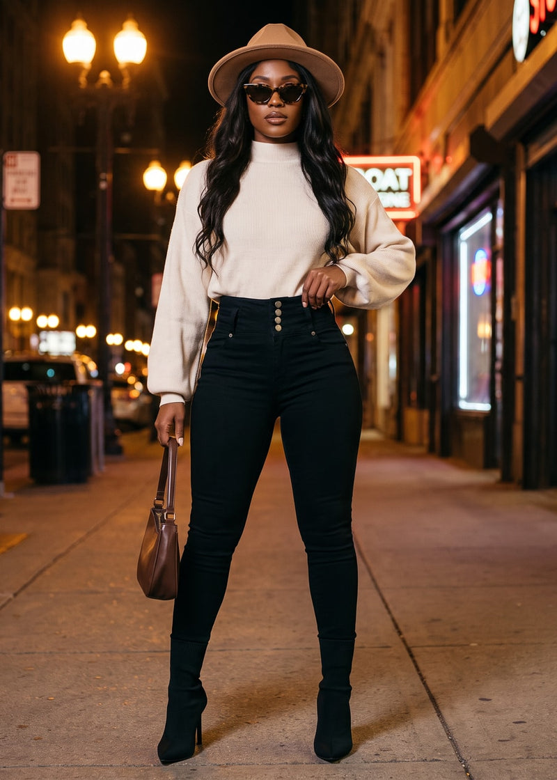 Oatmeal Levantacola Skinnies Look