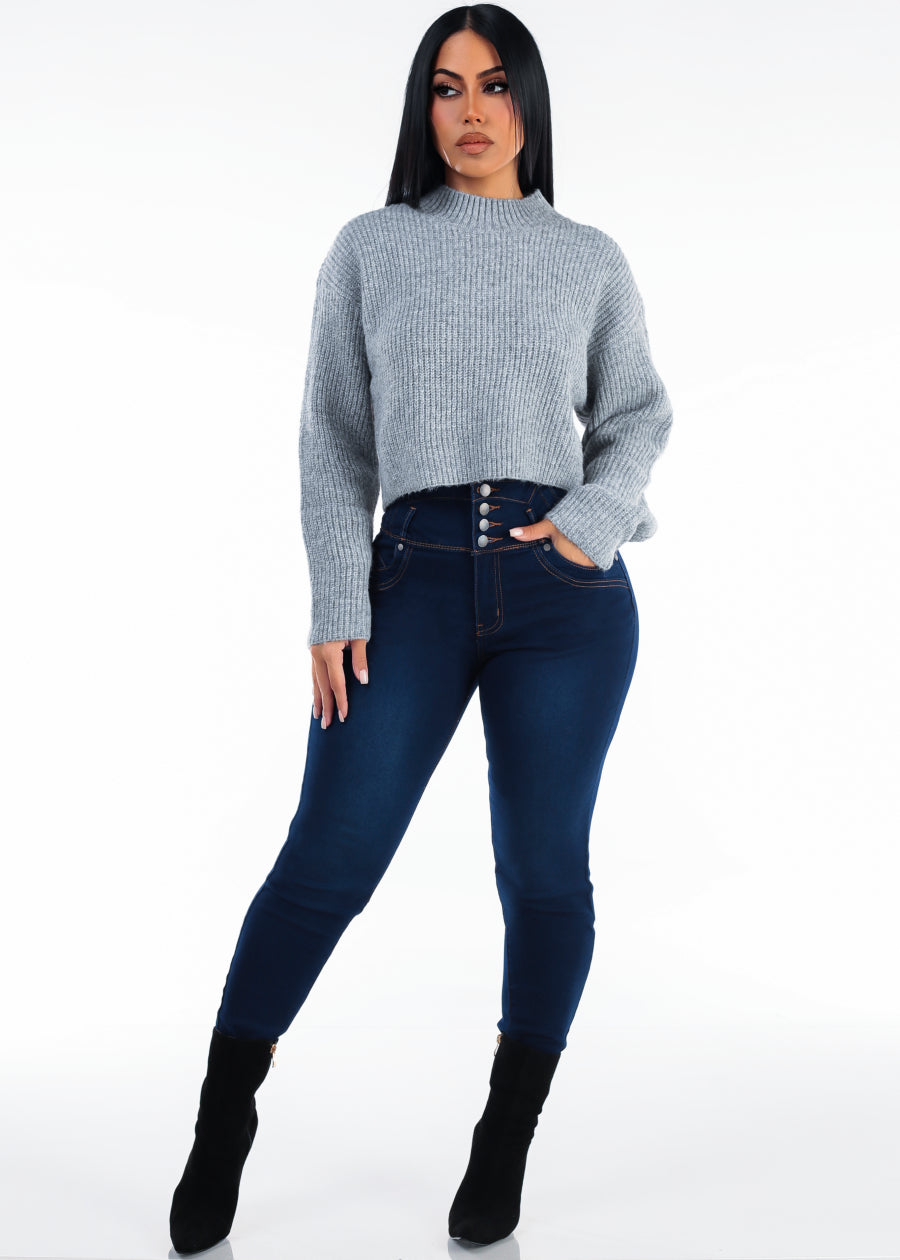Grey Butt Lift Skinnies Outfit, view 2 of 2
