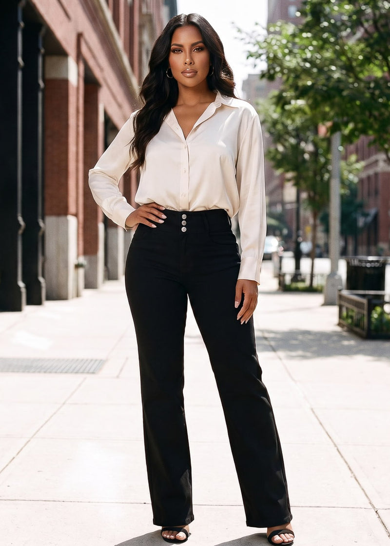 Satin Levantacola Wide Pants Combo