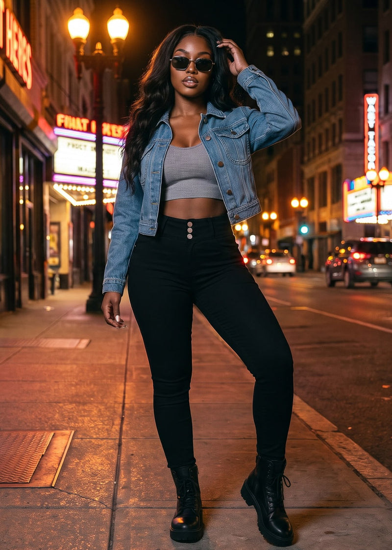 Denim Levantacola Pants Combo