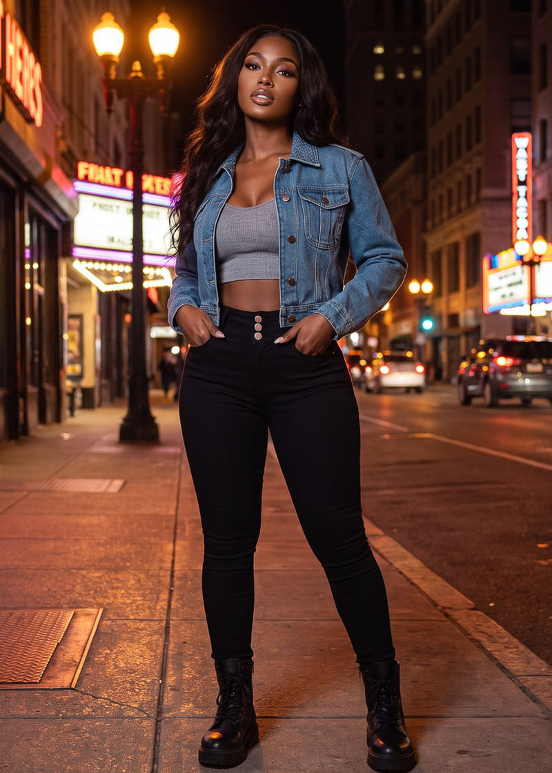 Denim Levantacola Pants Combo