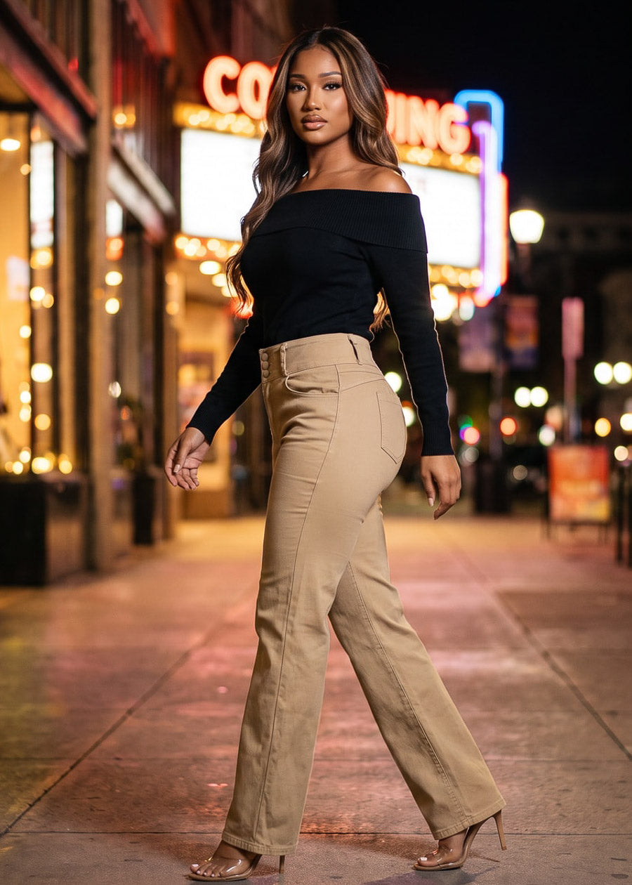 Black Levantacola Wide Pants Set, view 3 of 3
