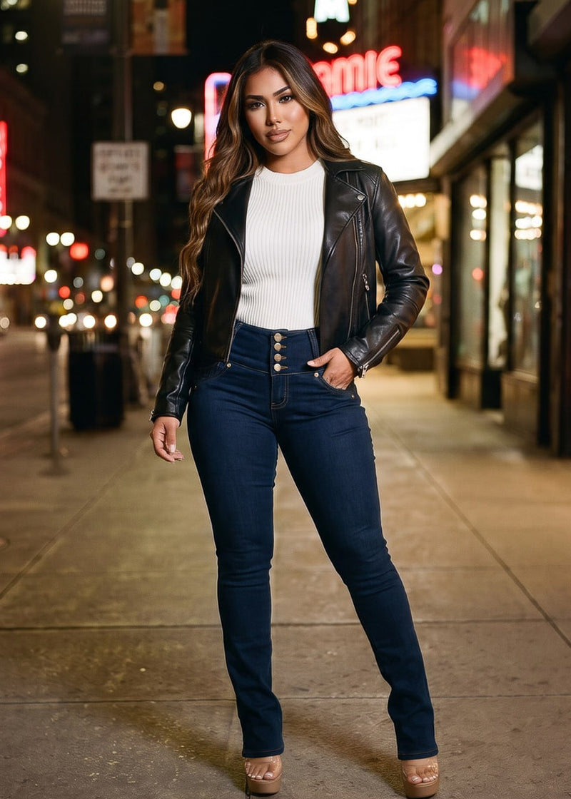Pleather Levantacola Bootcut Denim Trio