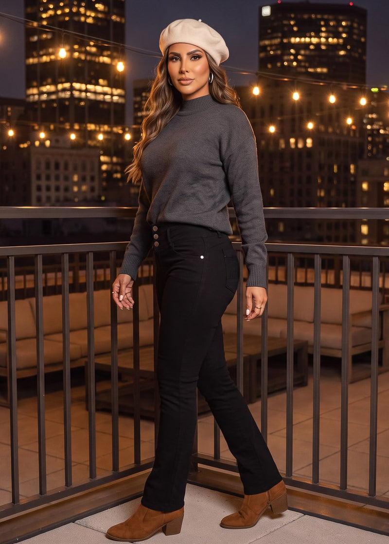 Charcoal Levantacola Bootcut Denim Combo