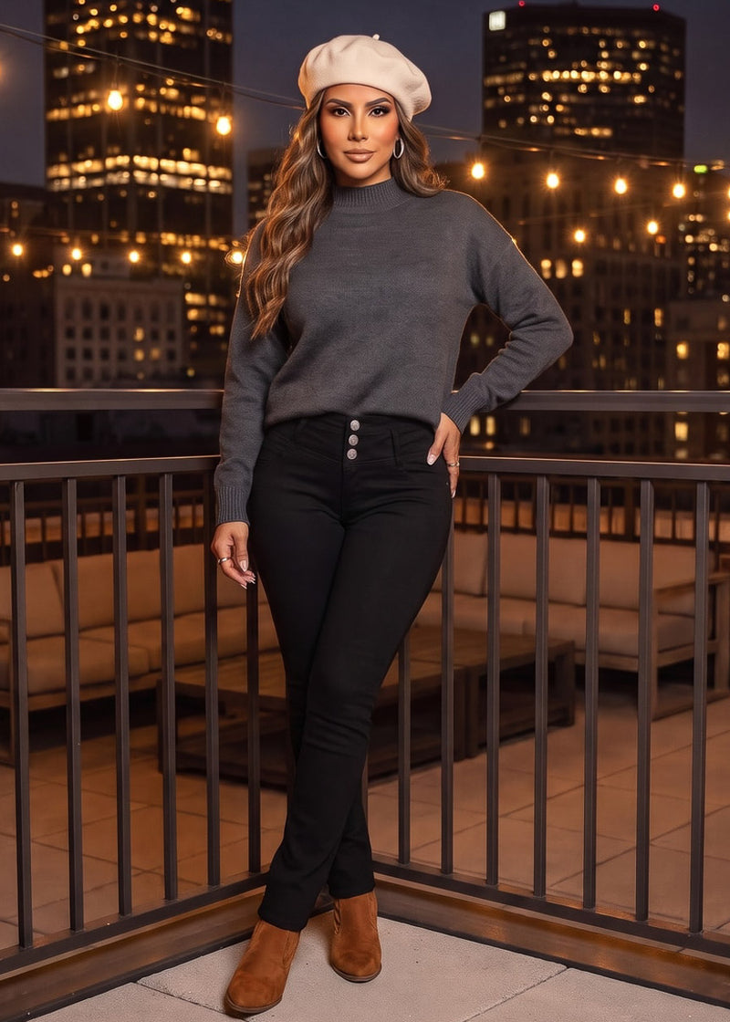 Charcoal Levantacola Bootcut Denim Combo