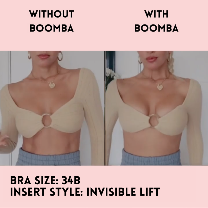 Boomba Invisible Lift Inserts- Medium (Fits D-E) Invisible bra