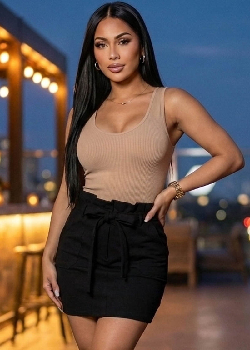 Seamless Racerback Top (Beige)