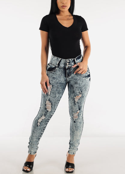 V-Neck Basic T-Shirt (Black)