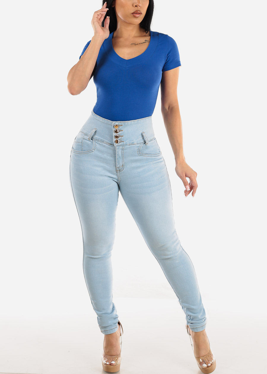 V-Neck Basic T-Shirt (Royal Blue)