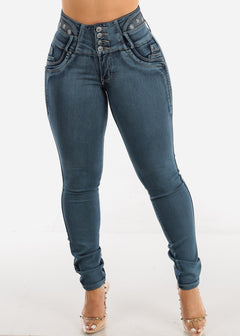MX JEANS Embroidered Back Butt Lift Jeans