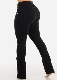 MX JEANS Butt Lifting Mid Rise Black Bootcut Jeans