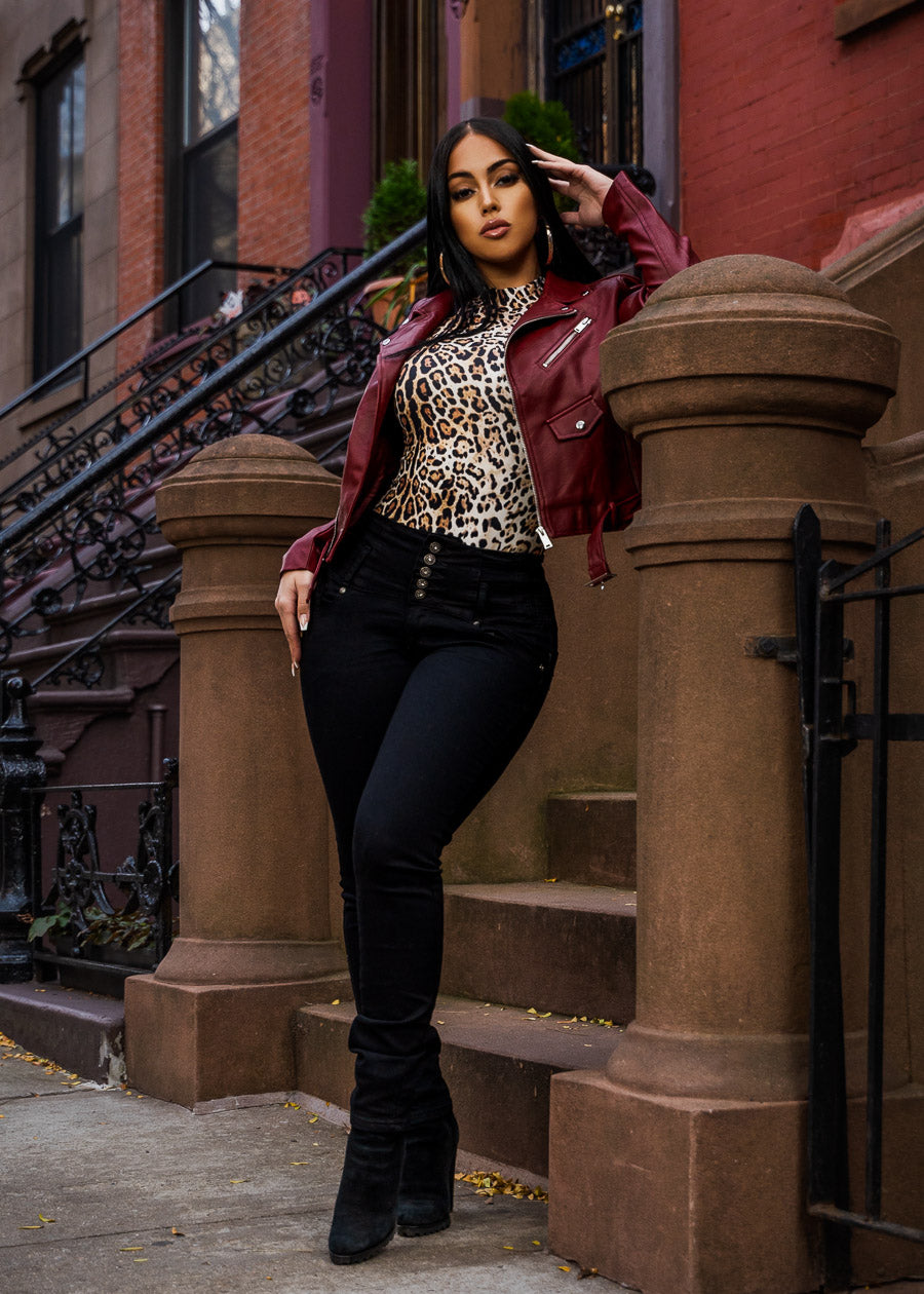 MX JEANS High Rise Sexy Black Skinny Jeans