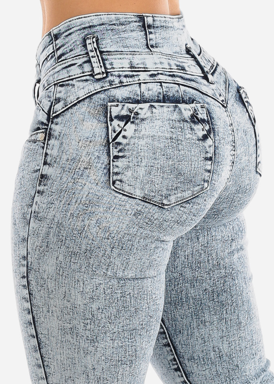Hybrid & Company Women's Butt Lift V3 Super Comfy Stretch Denim Jeans  P45075SK White 1 at  Women's Clothing store