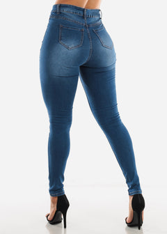 MX JEANS Sexy Blue High Waist Jeans