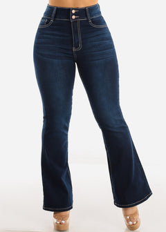 Dark Wash High Rise Butt Lifting Flared Bootcut Jeans