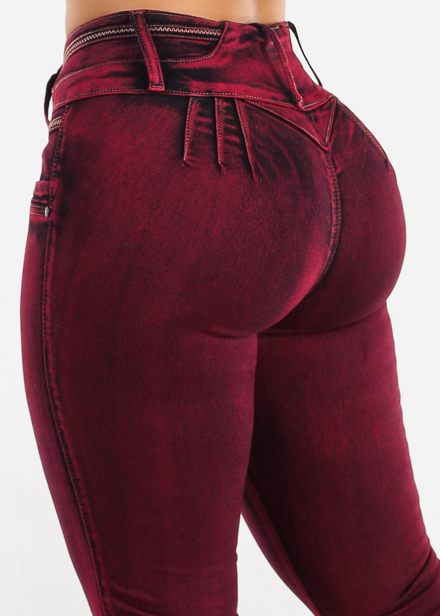 Luxury Booty Leggings (Skinny) - Red #jeanscolombianos #puebla