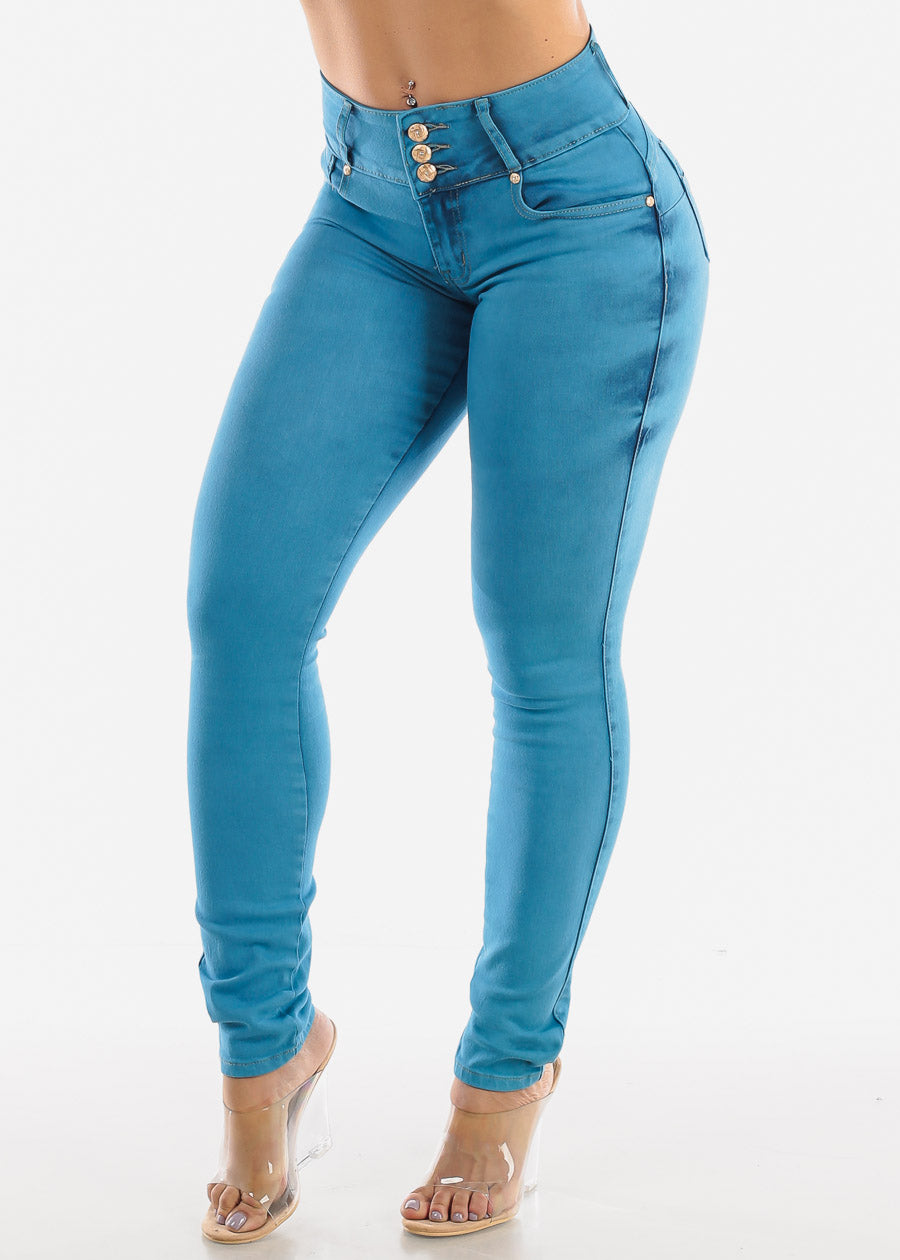 Butt Lifting Levanta Cola High Waist Skinny Jeans with Pockets
