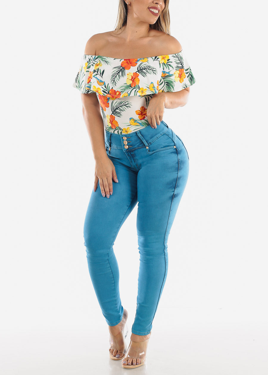 Butt Lifting Levanta Cola High Waist Skinny Jeans with Pockets