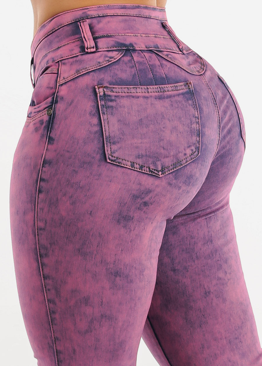 Purple High Rise Levanta Cola Jeans