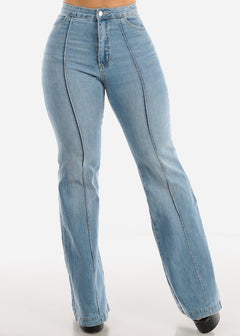 Super High Rise Levantacola Flared Bootcut Jeans Light Blue