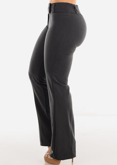 Charcoal High Waisted Stretchy Bootcut Dress Pants
