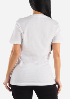White Short Sleeve Not Really Graphic Tee